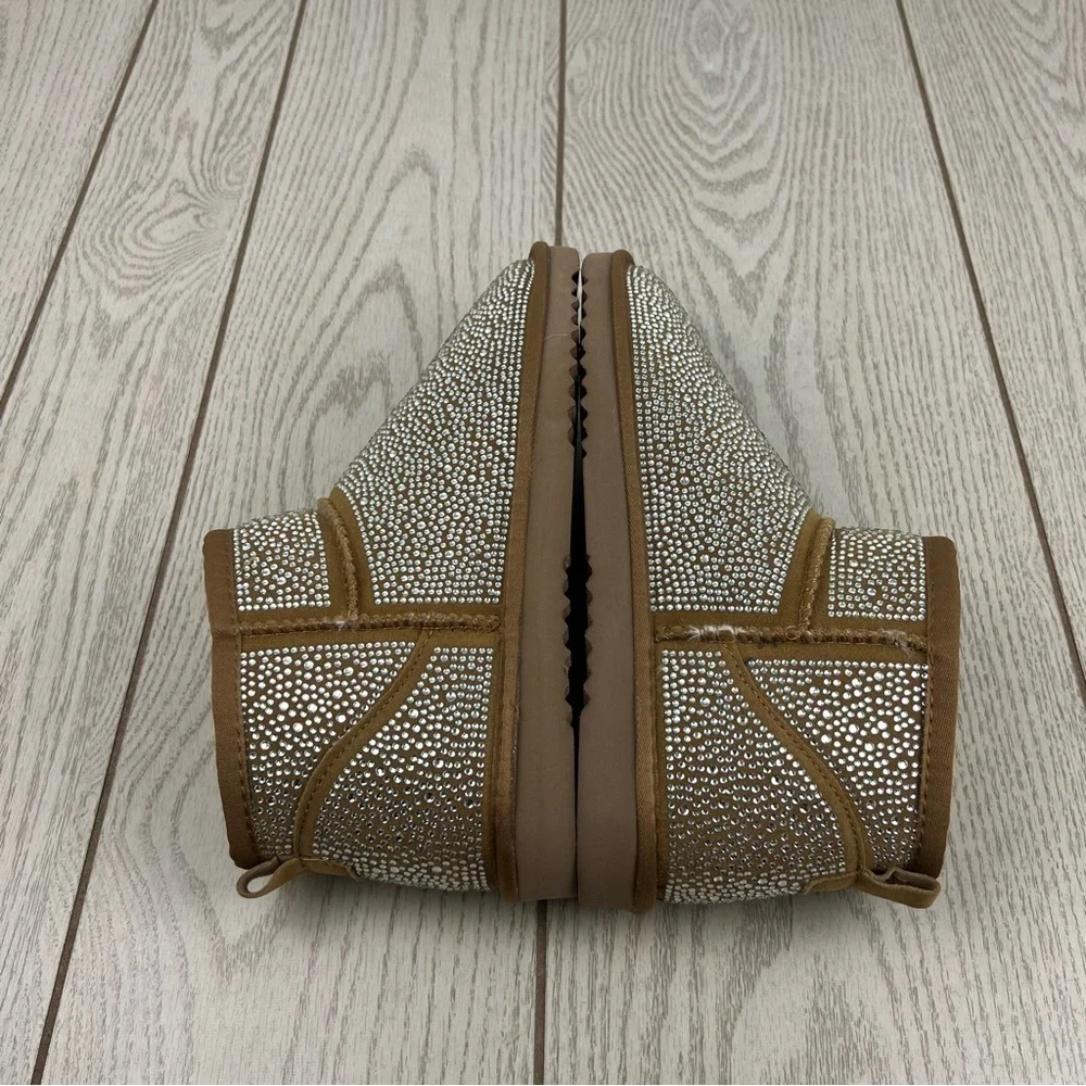 I.N.C. International Concepts Ariee Mini Cold Weather Booties 10M Tan Bling $60